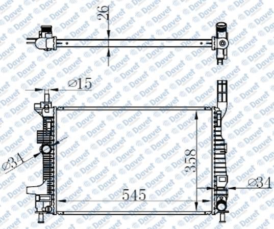 16-1928 Su Radyatoru Mekanik Ford Focus Iii 1.6 Tdci M-T Ac+/- 2011-